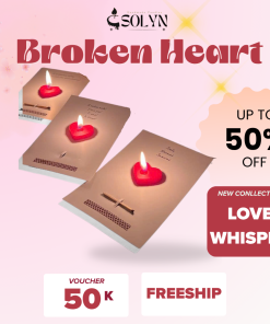 Nến Thơm Candles SOLYN Broken Heart – Hương Gỗ Trầm Ấm, Decor Phòng, Làm Quà Tặng