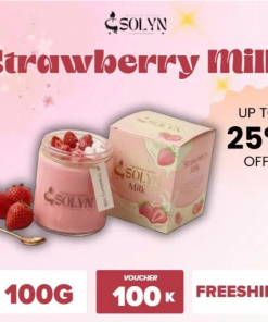 Nến Thơm Strawberry Milk – Nến Hũ Thủy Tinh (Hương Sữa Dâu) – SOLYN