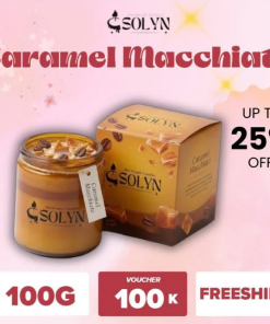 Nến Thơm Caramel Macchiato – Nến Hũ Thủy Tinh (Hương Cà Phê Caramel) – SOLYN