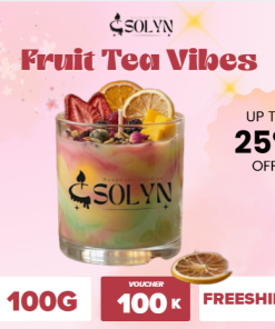Nến Thơm Fruit Tea Vibes – Nến Hũ Thủy Tinh (Hương Cam ) – SOLYN
